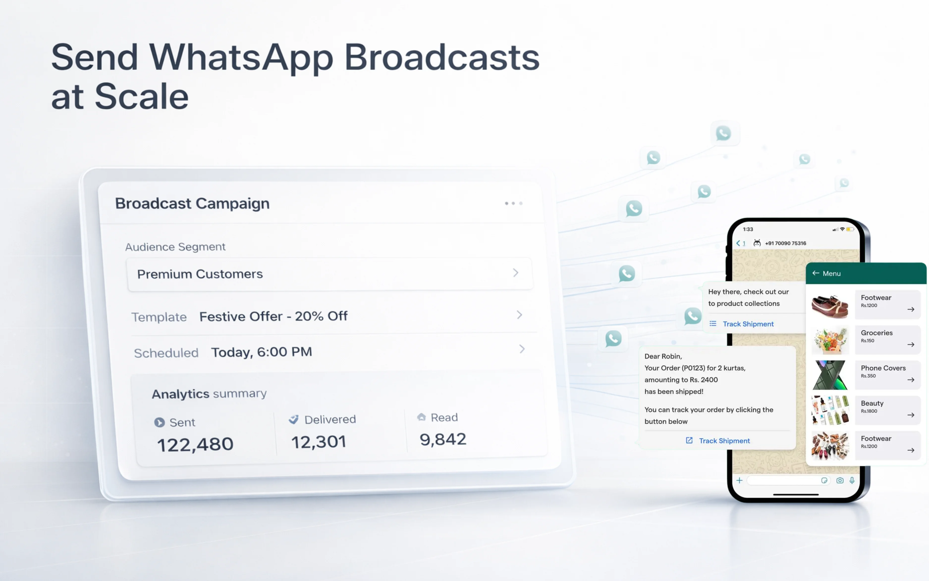 Send WhatsApp Broadcasts at Scale - duochat.in WhatsApp automation