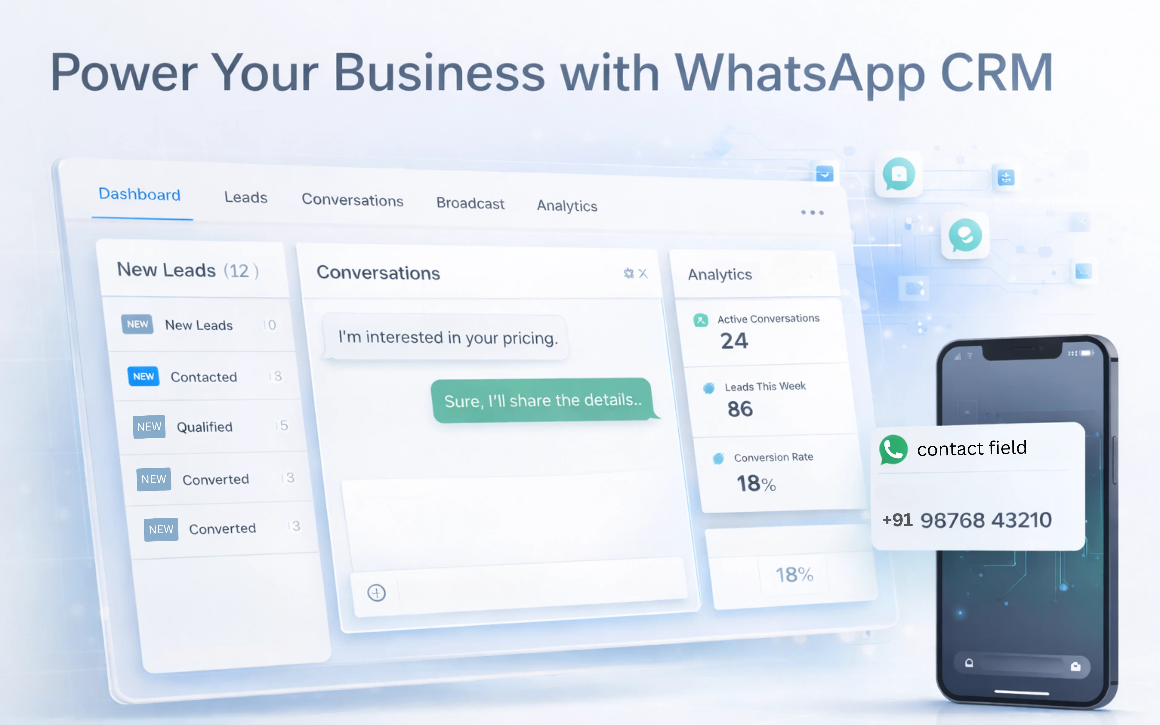 Power Your Business with WhatsApp CRM - duochat.in WhatsApp automation