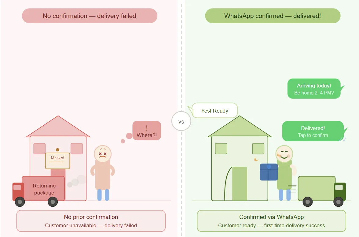 Confirmação de entrega logística e engajamento do cliente através do WhatsApp