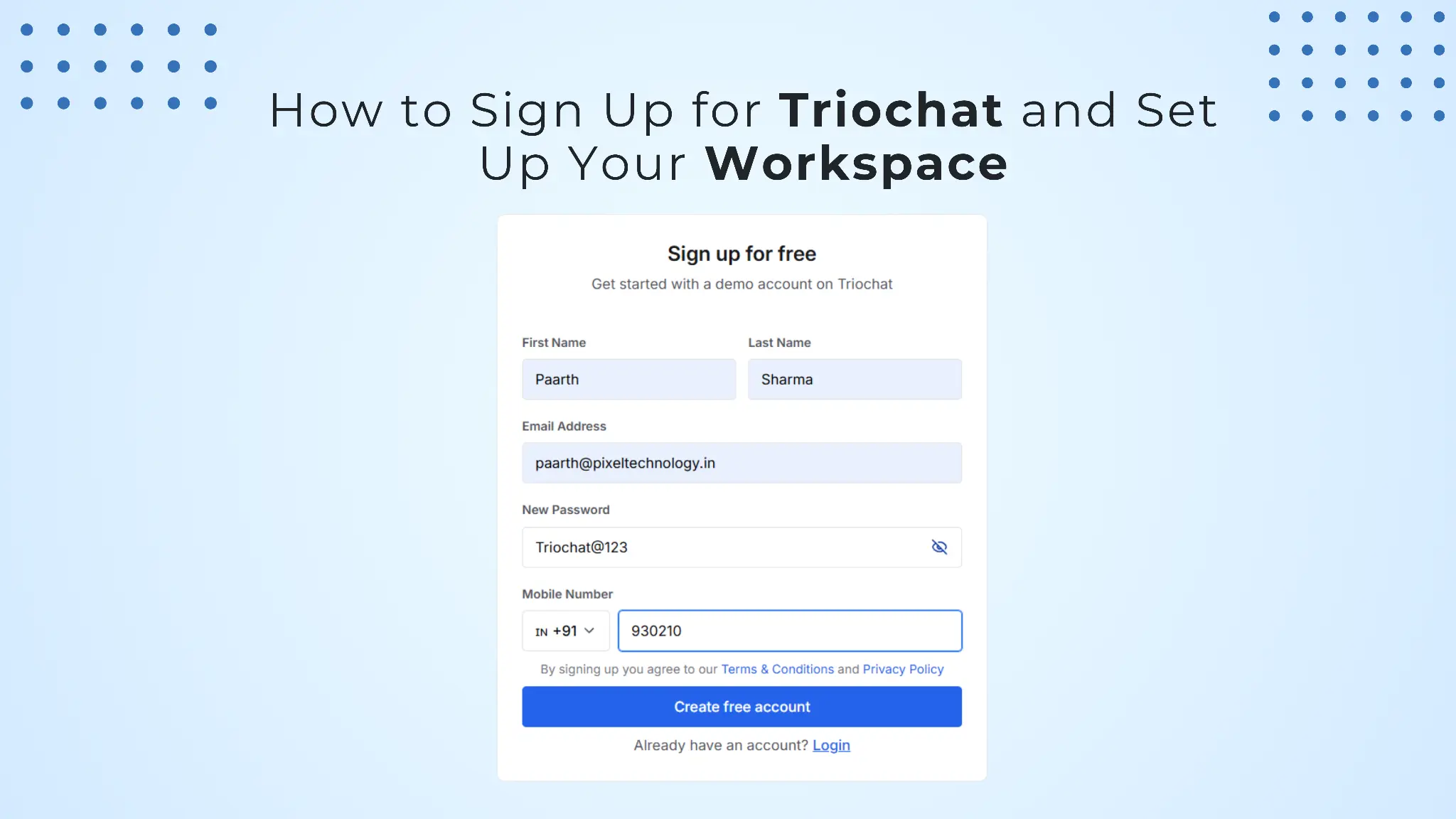 how to sign up forduochat.in set up workspace