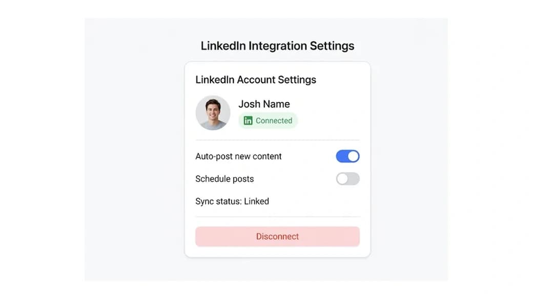 LinkedIn Account Integration